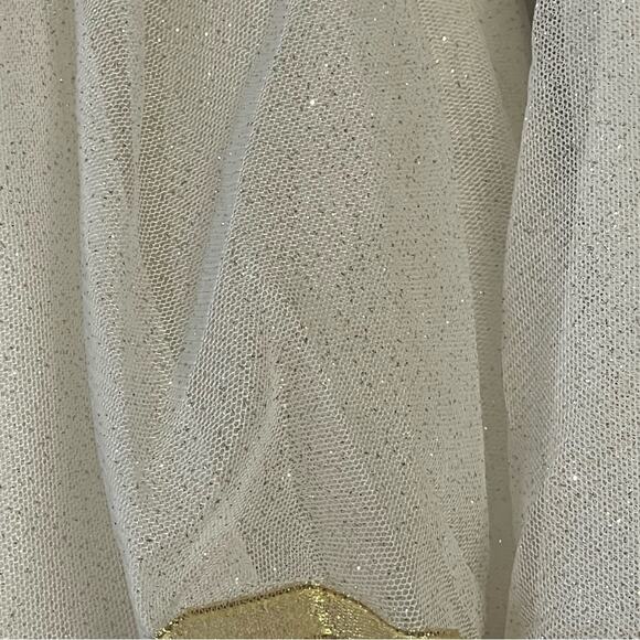 Rare Editions Gold Ruffle Sparkle Bow Special Occasion Dress Girls Size 24 M - Picture 5 of 10